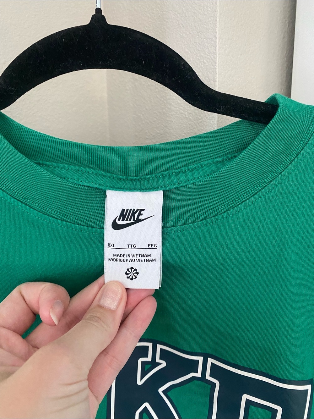 Nike Women’s Green Logo Short-Sleeve Retro T-Shirt / Size XXL - Picture 8 of 10